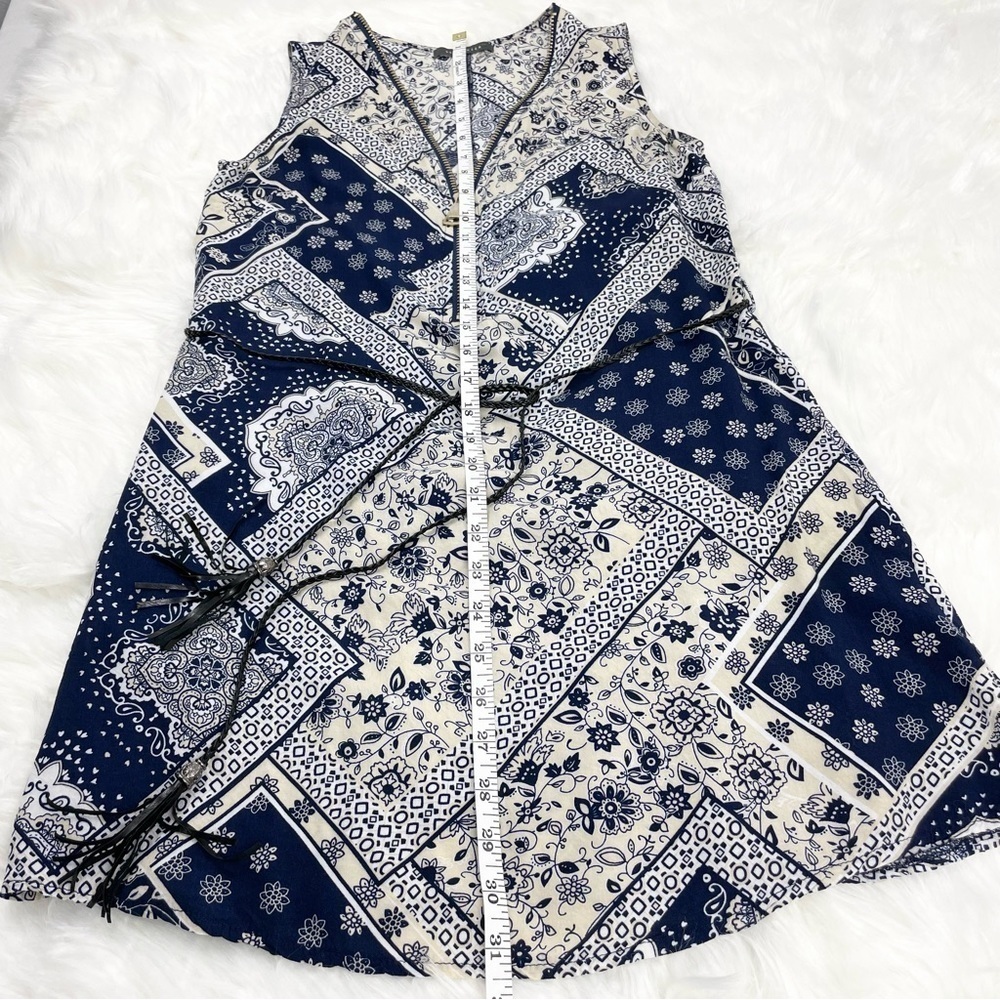Boho Midi Dress with Floral/Geometric Pattern Size XS - Picture 3 of 8
